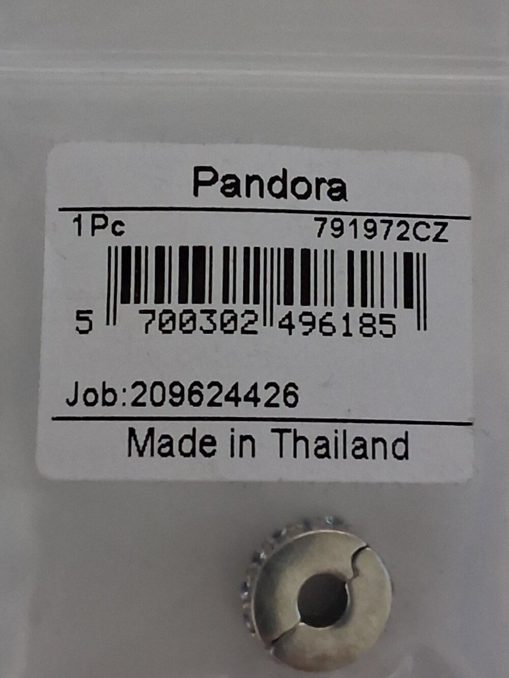 Pandora 791972CZ Clear Sparkling Row Clip Charm – Sterling Silver - Picture 5 of 6